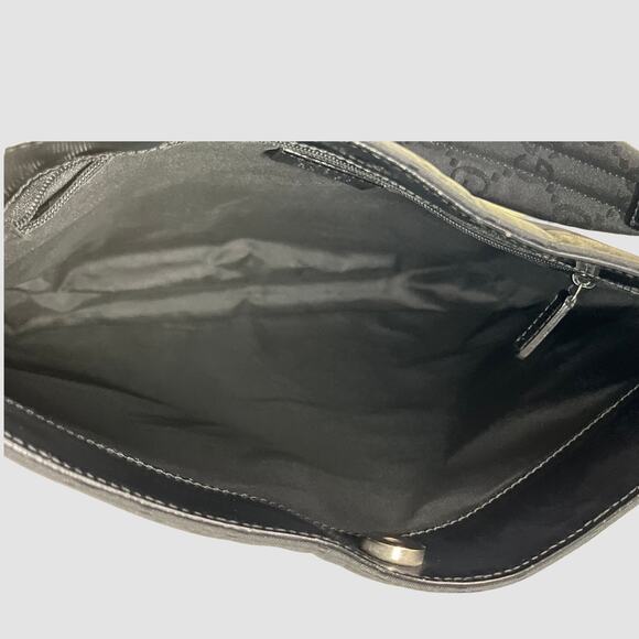 Gucci GG Jacquard Shoulder Bag Black Silver Hardware COA Leather Trim - Picture 8 of 16